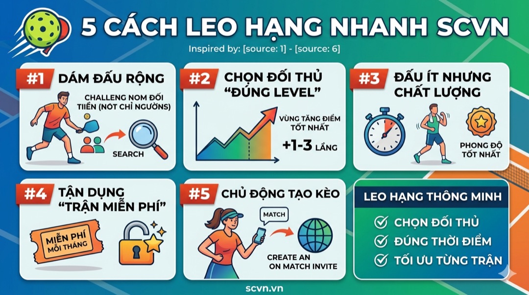 5 cách leo hạng nhanh SCVN