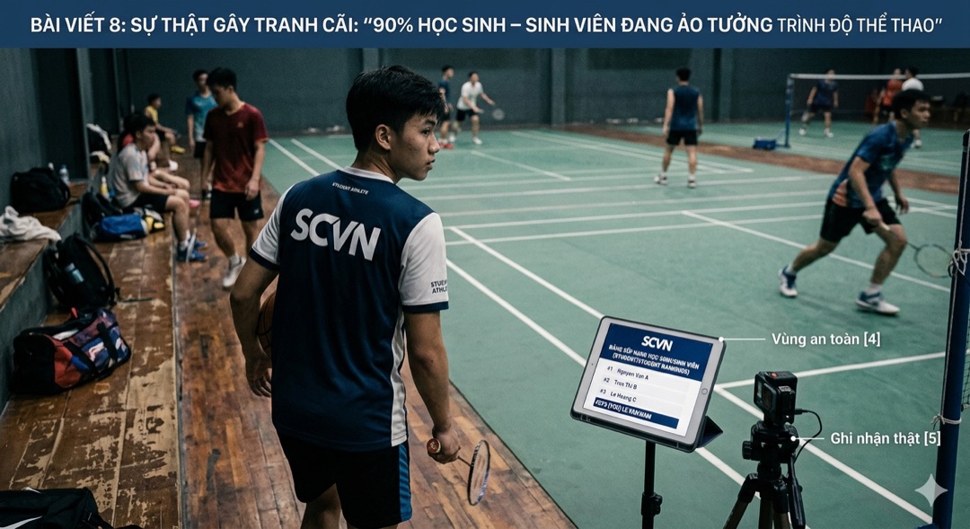 BÀI VIẾT 8: SỰ THẬT GÂY TRANH CÃI: "90% HỌC SINH – SINH VIÊN ĐANG ẢO TƯỞNG TRÌNH ĐỘ THỂ THAO"