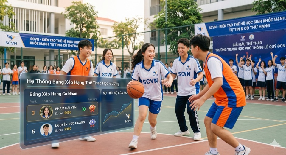 Hệ thống bảng xếp hạng thể thao học đường SCVN